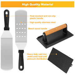 Stainless steel cleaning brush from Terlulu Griddle Accessories Kit