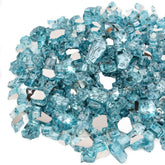 Stanbroil 10-Pound Aqua Blue Reflective Fire Glass front view