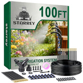 STARREY Drip Irrigation System 100FT tubing with nozzles