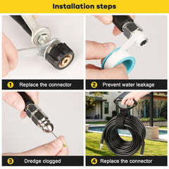 STARREY Sewer Jetter Kit 100ft hose in black