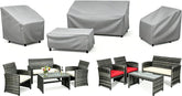 STARTWO 4-Piece Patio Furniture Set Cover Grey front view