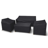 STARTWO 4-Piece Patio Furniture Set Cover in black, front view