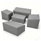 STARTWO 5 Piece Outdoor Furniture Cover Set Grey front view