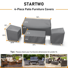 STARTWO loveseat cover dimensions 56x30x30 inches