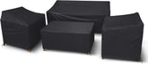 STARTWO Outdoor Furniture Cover Set includes loveseat, chairs, and coffee table covers in black