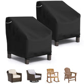 STARTWO patio chair cover front view, black