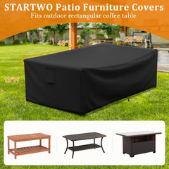 STARTWO Patio Furniture Cover black, side view