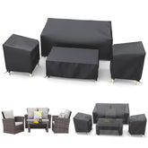 STARTWO Patio Furniture Covers 4-Piece Waterproof Set, Black