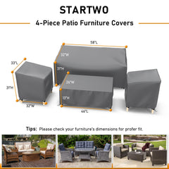 STARTWO waterproof chair cover 33"L x 32"W x 31"H