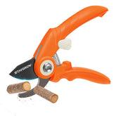 STAYGROW 6.9-inch Pruning Shears front view with orange handle