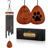 SteadStyle Pet Memorial Wind Chimes front view in black