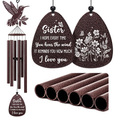 SteadStyle Sister Wind Chime front view with floral design