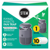 STEM Flying Insect Fan Trap front view, gray color