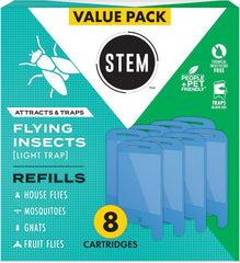 STEM Flying Insect Light Trap Refill Cartridges 8 Count packaging