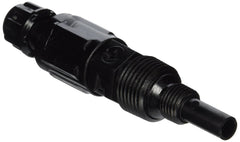Stenner Pump Injection Check Valve 1/4-Inch black stainless steel front view