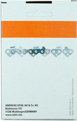 Stihl 26RS68 chainsaw chain side view with steel material
