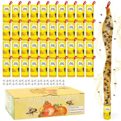 Stingmon Fly Strips 40 Pack front view with yellow colour