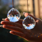 stino 2PCS Ball Crystal Suncatcher Prisms Clear front view
