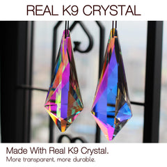 stino Cone Crystal Suncatcher Prisms with metal hooks and cords