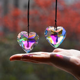 stino Heart Crystal Suncatcher Prism clear and AB color front view