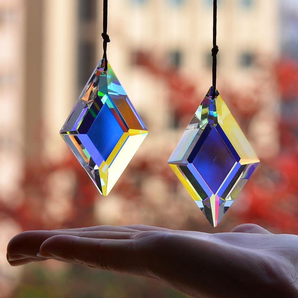 stino Rhombus Crystal Suncatcher Prisms clear and AB color front view