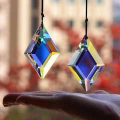 stino Rhombus Crystal Suncatcher Prisms clear and AB color front view
