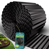 STIRLINGEAR 50FT black corrugated metal landscape edging front view