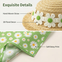 Straw hat designed for porch goose decoration