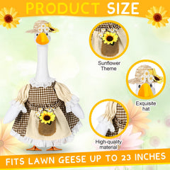 Straw sun hat included with Abbylike sunflower porch goose outfit