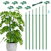 Stroller telescoping plant stakes green model front view