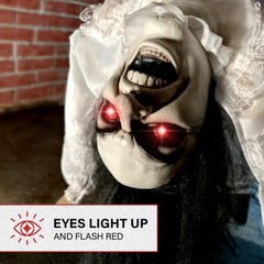 Sturdy stand for the possessed woman animatronic