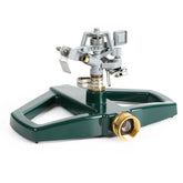 STYDDI Heavy Duty Impact Pulsating Sprinkler front view with green base