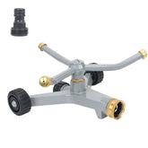 STYDDI Metal Rotating Water Sprinkler front view with three arms
