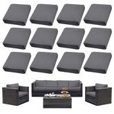 SUKAIKEQA 12PCS Patio Cushion Covers Grey front view