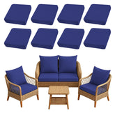 SUKAIKEQA 8PCS Lake Blue Patio Cushion Covers front view