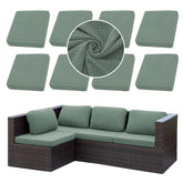 SUKAIKEQA 8PCS Patio Cushion Covers in Cyan, front view