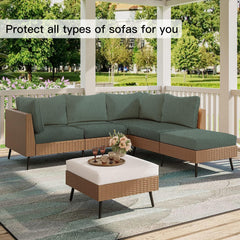 SUKAIKEQA cushion covers on outdoor sofa
