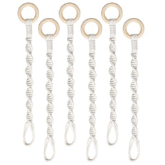SUMERSHA Macrame Plant Hanger Extenders beige color front view