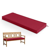 Summsun Outdoor Bench Cushion in Burgundy, front view