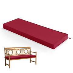Summsun Outdoor Bench Cushion in Burgundy, front view