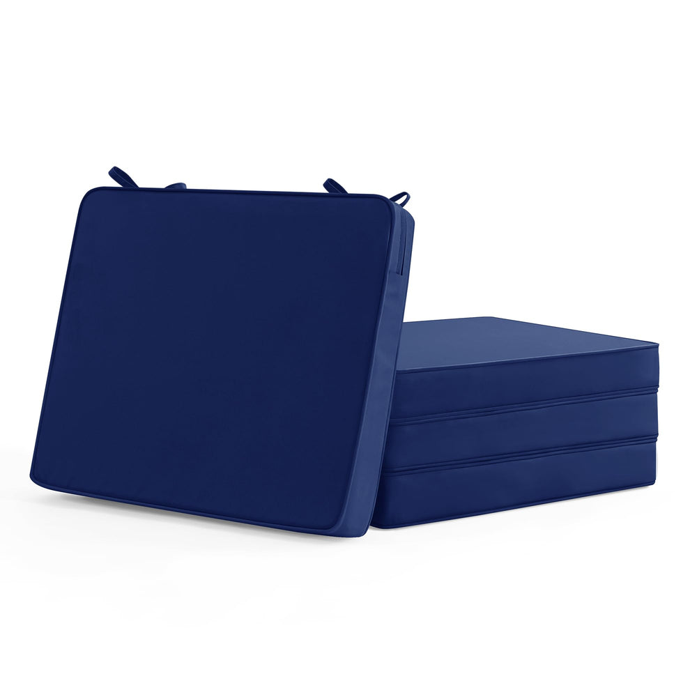 Summsun Outdoor Chair Cushions Set of 4 in Navy Blue, front view