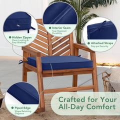 Summsun outdoor chair cushions set of 4 stacked neatly