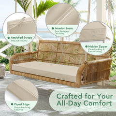 Summsun Outdoor Cushion in a porch swing setup