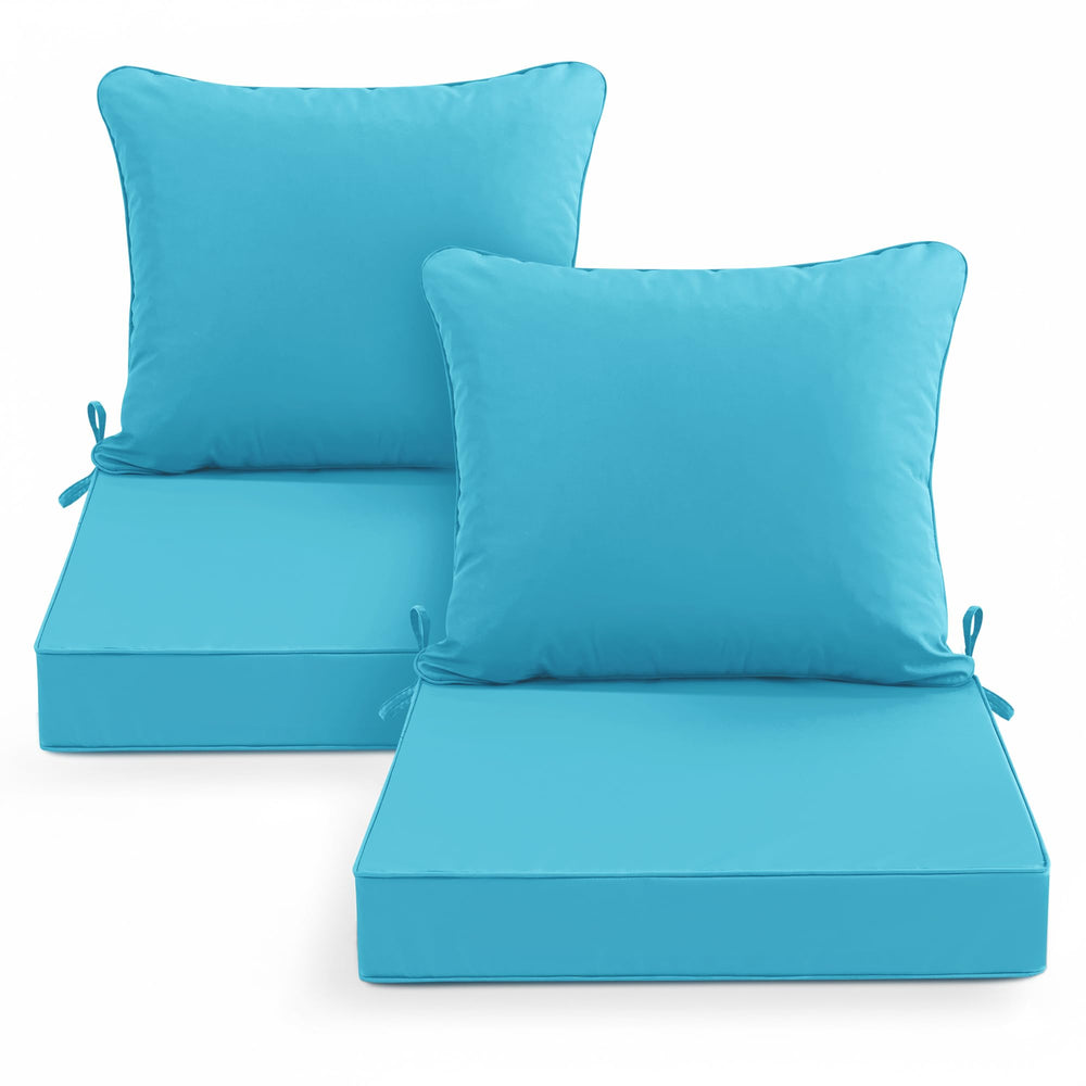 Summsun Outdoor Cushions teal 24x24 inches front view