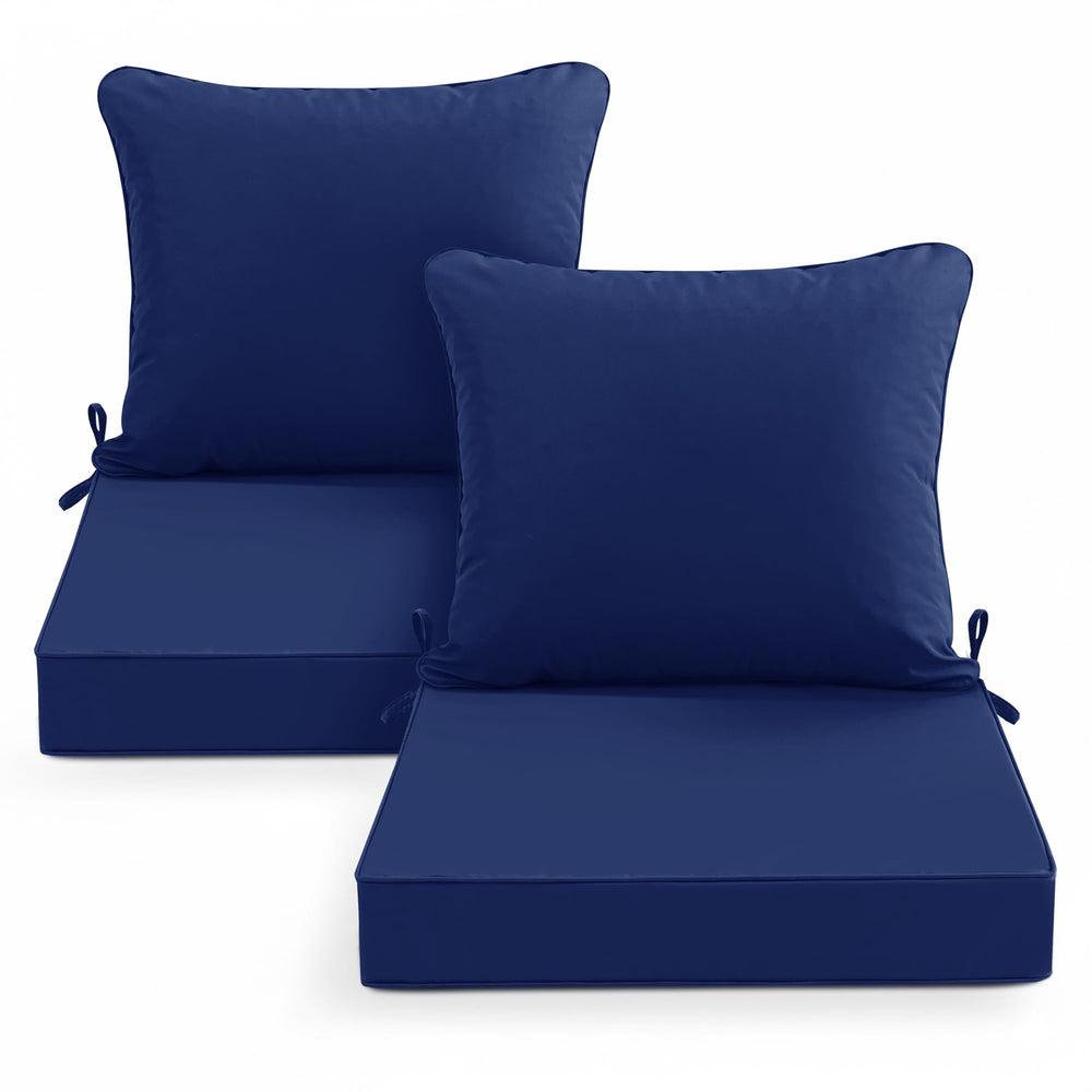 Summsun Patio Chair Cushion Set, Navy, front view