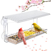 SUNALLY clear window bird feeder front view