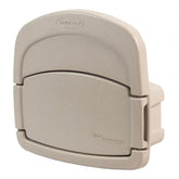 Suncast Deluxe Garden Hangout light taupe hose reel front view