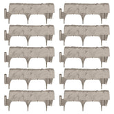 Suncast Interlocking Border Edging front view showing taupe-gray colour