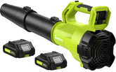 SUNCHERS cordless leaf blower front view with two tubes