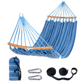SUNCREAT Double Hammock blue model with curved spreader bar